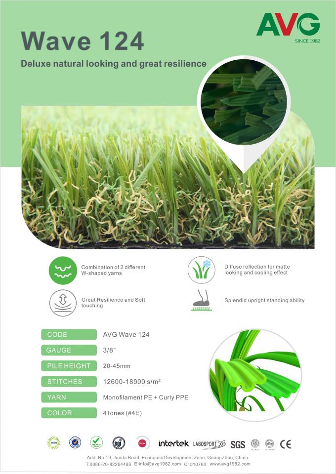 Abbellendo l'erba artificiale dell'erba per l'erba ECO del paesaggio del giardino che appoggia 100% riciclabile 0