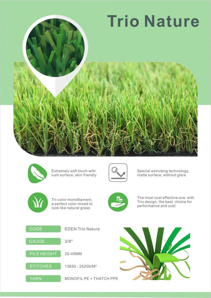 Tappeto erboso sintetico di prezzi artificiali dell'erba della decorazione del giardino di buona qualità per l'abbellimento della protezione di THZ 0