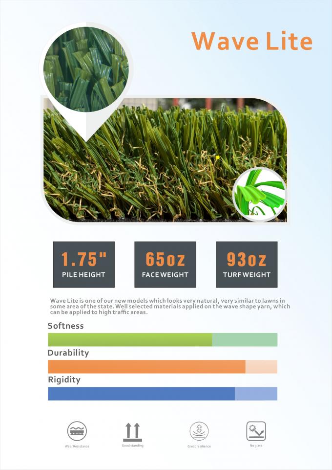Erba sintetica Gazon Artificiel di falsificazione del tappeto erboso del prato inglese sintetico per all'aperto 0