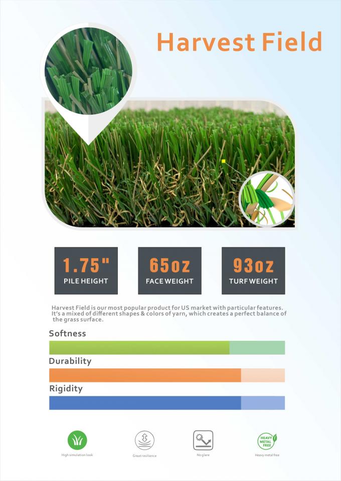 L'erba sintetica del tappeto artificiale dell'erba per il paesaggio del giardino erba artificiale 1