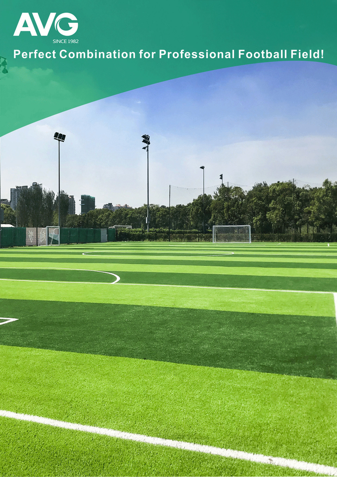 Il calcio artificiale verde di Cesped erba l'altezza di 40mm di rinforzo 0